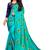 Light blue embroidered silk saree with blouse