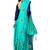 Light blue embroidered silk saree with blouse