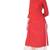 Women's  Red Cotton Slub Solid Straight Kurta