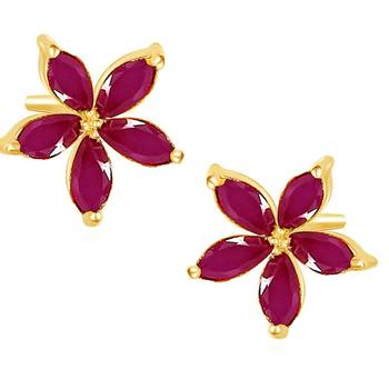Red crystal earrings 1