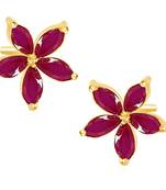 Red crystal earrings