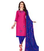 Pink embroidered cotton salwar