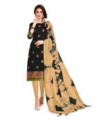 Black floral print cotton salwar