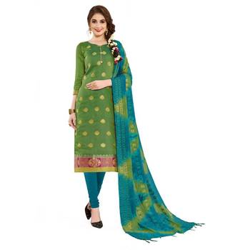 Green paisley print cotton salwar 1