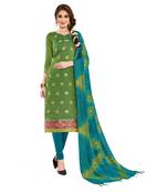 Green paisley print cotton salwar