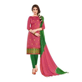 Pink floral print cotton salwar 1