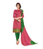 Pink floral print cotton salwar