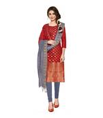 Maroon floral print cotton salwar