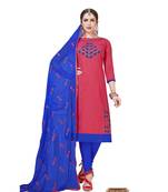 Pink embroidered cotton salwar