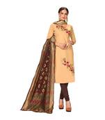 Cream woven cotton salwar