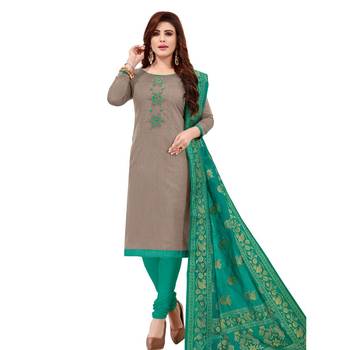 Grey embroidered cotton salwar 1