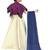 Kids Purple Blouse And White Lehenga Choli For Girls 