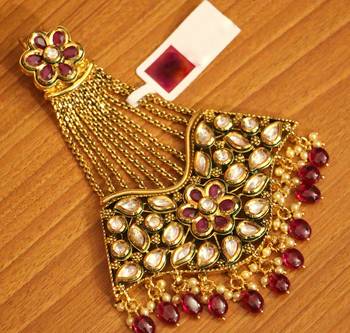 Red ruby  maang-tikka 1