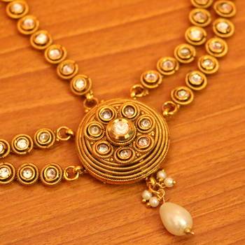 White zircon  maang-tikka 2