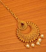 Red ruby  maang-tikka