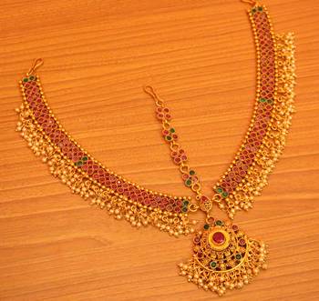 Multicolor ruby  maang-tikka 1