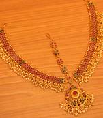 Multicolor ruby  maang-tikka