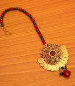 Multicolor ruby  maang-tikka