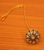 White zircon  maang-tikka