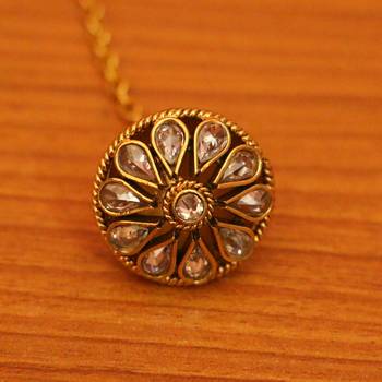 White zircon  maang-tikka 2