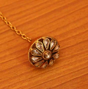 White zircon  maang-tikka 3