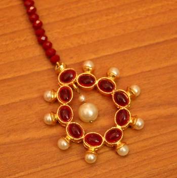 Red ruby  maang-tikka 2