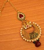 Red ruby  maang-tikka