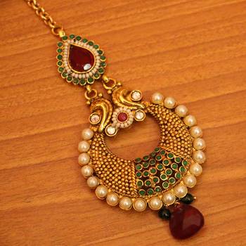 Red ruby  maang-tikka 2
