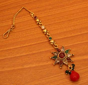 Multicolor ruby  maang-tikka 1
