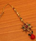 Multicolor ruby  maang-tikka