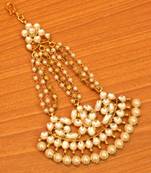 White pearl maang-tikka