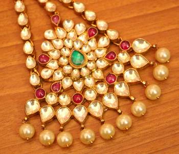 Multicolor pearl maang-tikka 2