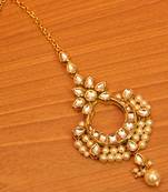 White pearl maang-tikka