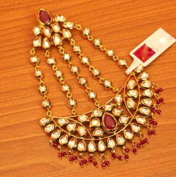 Red ruby  maang-tikka 1
