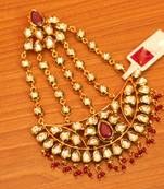 Red ruby  maang-tikka