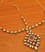 Red ruby  maang-tikka