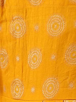 Green & Yellow Color Dress Material 4
