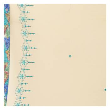 Sea Green Color Printed Unstitched Dress Material 4