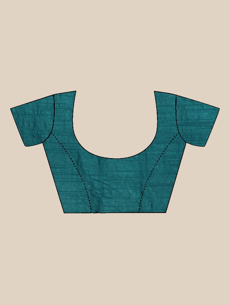 Pine Green Color Silk Saree