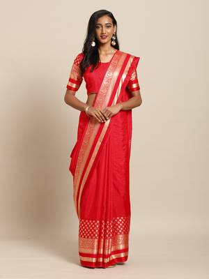Red Color Silk Saree 1
