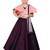 Kids Wedding Wear Pink Blouse And Maroon Lehenga Choli For Girls 