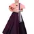 Kids Wedding Wear Pink Blouse And Maroon Lehenga Choli For Girls 