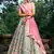 Exquisite Pista green Sequins, Zari, and Thread embroidery net Semi Stitched Lehenga Choli for Wedding
