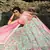 Exquisite Pista green Sequins, Zari, and Thread embroidery net Semi Stitched Lehenga Choli for Wedding