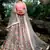 Pleasant Grey Sequins, Zari, and Thread embroidery net Semi Stitched Wedding Lehenga