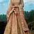 Captivating Brown Dori and Sequins embroidered net semi stitched Lehenga choli for wedding