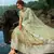 Seductive Green Dori and Sequins embroidered net Lehenga choli for Bride