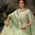Seductive Green Dori and Sequins embroidered net Lehenga choli for Bride