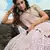 MESMERIZING Lilac thread and Zari embroidered net semi stitched lehenga