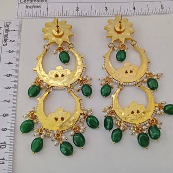 Green onyx earrings 2